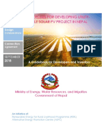 Guideline For Developing Utility Scale Solar Project in Nepal, 2018