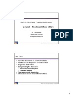 Lecture 5 - Non-Linear Effects in Fibre: - Dispersion Compensating Fibre - Fibre Bragg Gratings