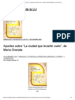 Apuntes Sobre "La Ciudad Que Levantó Vuelo", de María Granata - Miradas y Voces de La LIJ