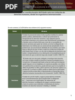 Deberes Constitucionales Del Estado Ante Una Violación de Derechos Humanos, Desde Los Organismos Internacionales