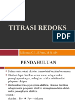 Titrasi Redoks: Mikhania C.E., S.Farm, M.Si, Apt