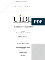 Clasificación de Costos