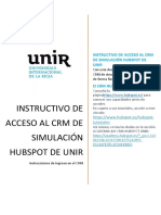 Instructivo Acceso CRM Unir Hubspot