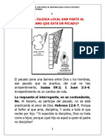 Debe La Iglesia Local Dar Parte Al Hermano Que Está en Pecado