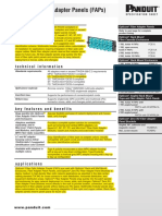 Opticom Fiber Adapter Panels (Faps) : Specifications