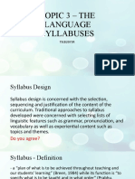 TOPIC 3 Language Syllabus