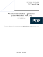 Offshore Installation Operations (VMO Standard Part 2-4) : DNV-OS-H204