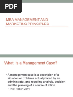 Mba Report - Management Case Study