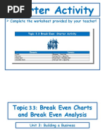 Starter Activity: Complete The Worksheet Provided by Your Teacher!