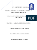 Lab de Instrumentacion y Control. Practica 1 Balanza de Pesos Muertos