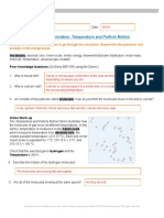 Student Exploration: Temperature and Particle Motion