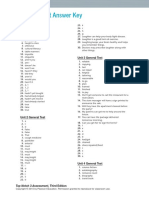 General Test Answer Key