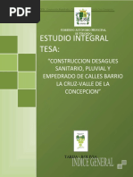 Tesa-Construccion Desagues Sanitario, Pluvial y Empedrado de Calles Barrio La Cruz-Valle de La Co