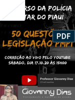 50 Questões Pmpi - Legislação - Live 17.10 - Prof Giovanny