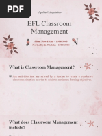 Efl Classroom Management