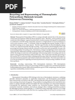 Polymers: Recycling and Reprocessing of Thermoplastic Polyurethane Materials Towards Nonwoven Processing