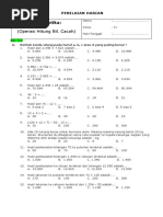 PENILAIAN HARIAN MATEMATIKA KELAS 4 SEMESTER 1 (OPERASI HITUNG BILANGAN CACAH) - Dikonversi