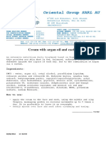 Cream With Argan Oil and Cactus Data Sheet1