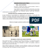 Atividade - Educação Fisica - Jogos e Esportes