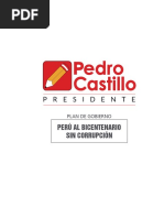 Plan Al Bicentenario - Sin Corrupción - Pedro Castillo