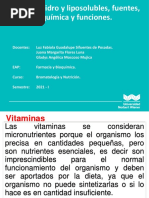 Clase 3 Vitaminas Hidro y Liposolubles