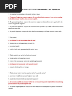 MODULE 10 MULTIPLE CHOICE QUESTIONS (To Be Answered As A Test) - Highlight Your Answer in