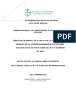 Tesis Capacidad de Empatía de Los Docentes de La Facultad de Medicina de La PUCE Gustavo Camacho Guerrero