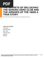 The Secrets of Dellschau The Sonora Aero Club and The Airships of The 1800S A True Story