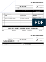 Hard Hat, Safety Glasses, Gloves, Wrenches: Job Safety Analysis (Jsa)