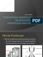 Pemeriksaan Hematologi Menggunakan Hematology Analyzer