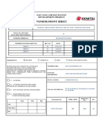 Vendor Front Sheet: Sao Vang and Dai Nguyet Development Project