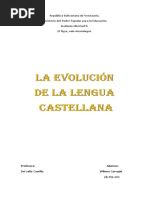 Ensayo. La Evolución de La Lengua Castellana