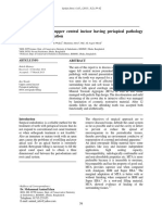 Case Report Management of An Upper Central Incisor Having Periapical Pathology With Unusual Presentation