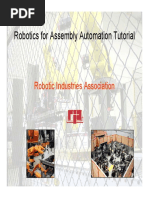 Robotic Assembly Automation Considerations 10-21-08