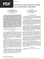 Prediction of Stock Prices Using Machine Learning
