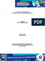 Actividad de Aprendizaje 14 Evidencia 6 Matriz Servicios Bancarios - Delis