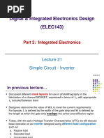 Digital & Integrated Electronics Design (ELEC143) : Simple Circuit - Inverter