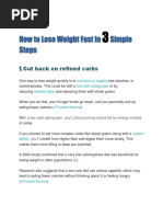 How To Lose Weight Fast in 3 Simple Steps