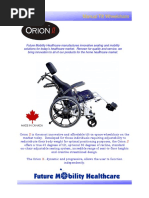 Future Mobility Orion 2 Tilt Wheelchair Motion Specialties