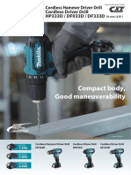 Compact Body, Good Maneuverability: HP333D / DF033D / DF333D Cordless Driver Drill Cordless Hammer Driver Drill