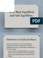 Acid Base Equilibria and Salt Equilibria