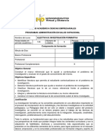 Microcurriculo Electiva III Investigación Formativa