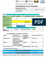 Planificador - Semanal de Tutoria 1 y 2°