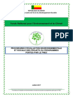 Procedures Evaluation Environnementale