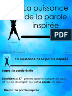 Puissance de La Parole Inspiree