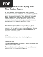 Method Statement For Epoxy Risen Floor Coating System