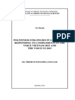 LVTS-2018 - Politeness Strategies in Giving and Responding To Compliments in The Voice of Vietnam 2015 and The Voice of US 2015