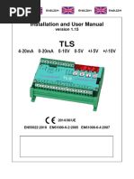 Installation and User Manual: 4-20ma 0-20ma 0-10V 0-5V +/-5V +/-10V