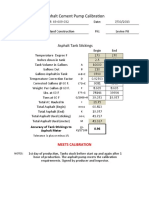 Asphalt Cement Pump Calibration