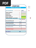 Daraz Profit Calculator by Owais Ahmed